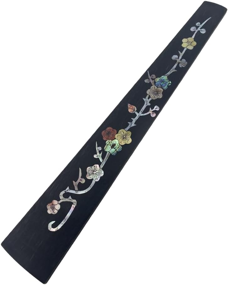 Yinfente Violin Fingerboard 4/4 Full Size Indonesia Ebony Violin Fretboard With Beautiful Pearl Bird Inlay Violin Parts