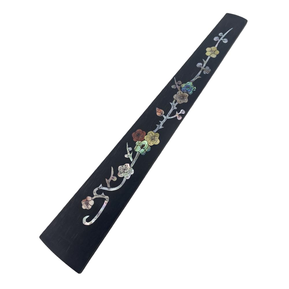Nuovo 4/4 Violino Tastiera Fiore Perla intarsio Naturale Legno Ebano Violino parti di Riparazione set up violino (style1)