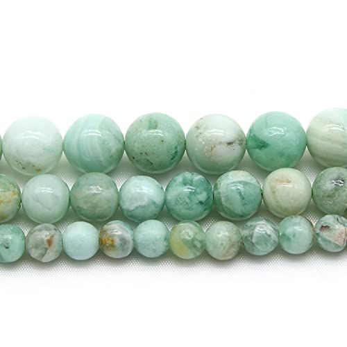 Natürliche grüne Kristall Jaspers lose Steinperlen Runde Spacer Perlen for Schmuck DIY. Bracelet Ohrringe zubehör 15 '' 39cm (Color : Green, Item Diameter : 12mm Approx 30beads)