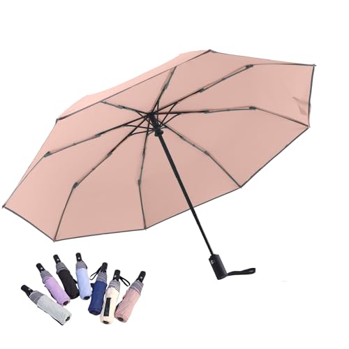 BAODINI Windproof Compact Rain Umbrella for Travel 42/46 Inch Pre...