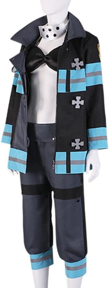 Miniatura 5 de Nsoking Disfraz de anime para mujer, disfraz de cosplay, uniforme, capa, traje de brasier, conjunto de Halloween