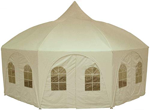 20'X20' Polyester Wedding Party Tent Canopy Shelter 8-Sided Creamy White - Octagonal #TOP30