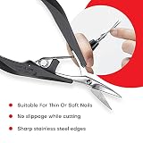 Seki EDGE SS-205 | Made in Japan | nożyczki do paznokci ze stali nierdzewnej | ręcznie ostrzone | ergonomiczne uchwyty | do paznokci i skórek | również do cienkich, miękkich i akrylowych paznokci