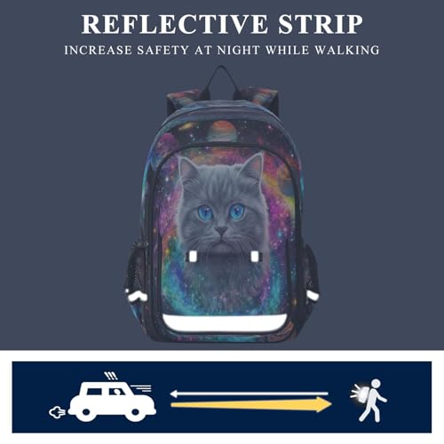 Sac décontracté voyage et lycée pour ordinateur portable motif chat