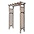 VINGLI Wood Garden Arbor, 85in Wedding Arch Garden Trellis for Plant Climbing, Pergola for Garden Backyard, Lawn (Dark Brown)