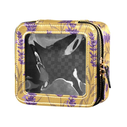 Unico Lavanda Giallo Trasparente Viaggio Trucco Bag Toiletry Borse Organizzatore pelle per Volare 1 size