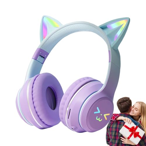 Écouteurs avec oreilles de chat sans fil le cadeau parfait avec éclairage LED