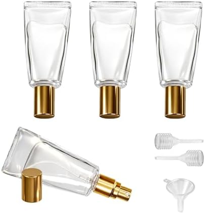 4PCS 10ML Glass Perfume Bottle Set, Tube-Shaped Portable Perfume ...
