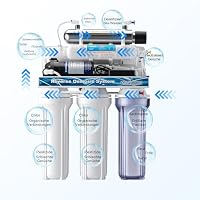 Naturewater 6 Stufen Umkehrosmose 180 L/Tag, RO Omsoseanlage mit UV Klärer und Druckerhöhungspumpe für sauberes Trinkwasser – Ansicht 4