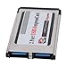 Hubceuo High-Speed Dual 2 Port USB 3.0 Express Card 34mm Slot Express Card PCMCIA Converter Adapter for Laptop Notebook, Silver, 447742