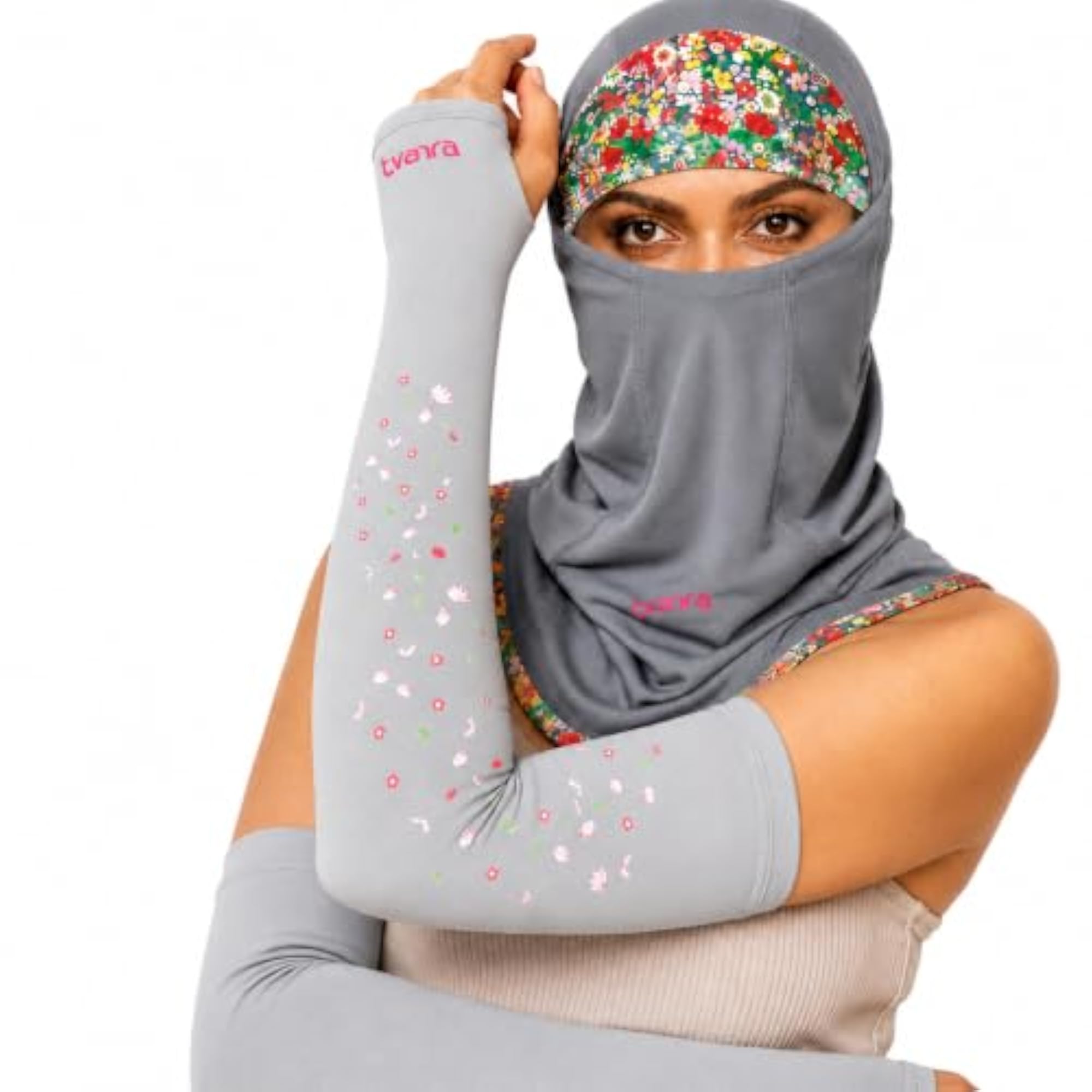 UV Sun Protection Balaclava Face Mask & Arm Sleeves Combo
