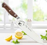 Shape28 Customizable Stainless Steel Chef's Kitchen Knife with Laser Engraved Cooking Gifts for Him Her Housewarming Gifts Kitchen Knife Gift Set