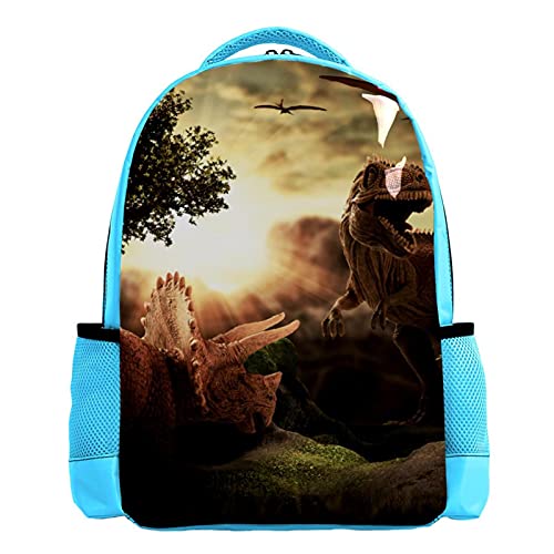 Sac à dos d'école blanc dinosaure pour garçons et étudiants au primaire