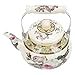 Yardwe Emaliowany czajnik do herbaty, dzbanek do herbaty na luźną herbatę retro kwiatowy ceramiczny czajniczek do herbaty na płytę kuchenną 2. 5 l porcelanowa emaliowana teaketka do użytku domowego i kuchni