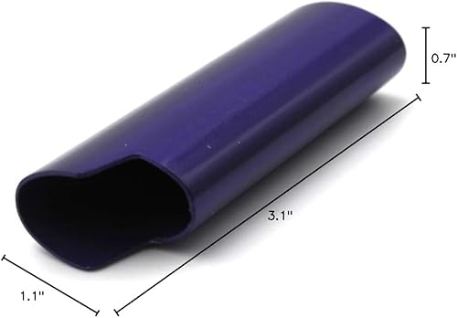 Miniatura 23 de Fundas de metal para encendedores, funda para BIC tamaño completo encendedor J6 mate color básico regalo de bricolaje (azul)