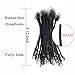 100% Real Human Hair 0.4cm Width 8 Inch Loc extensions Human Hair with Curly Ends 30 Strands per pack Full Handmade Dreadlock Extensions Can be dyed and bleached for Men Women Kids