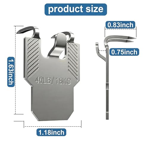 Image of (ApeBest) 91Pcs 40LB Picture Hanging Hooks Claw for Drywall Kit Heavy Duty | Picture Hangers Hardware No Damage Tool Nail Free Room Office Mirror Photo Poster Frame Decor Wall Hanger Hooks