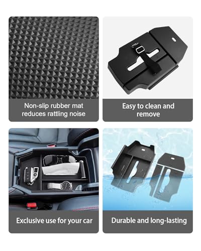 Image of CDEFG for 2023-2025 2026 Honda Accord Center Console Organizer with Tissue Dispenser Slot 2025 2026 Accord Hybrid Accessories Armrest Tray Storage Box(Included Tissue Pack)