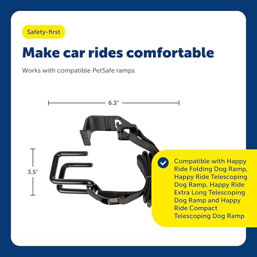 Solvit PetSafe Happy Ride Hunderampen-Adapter – Sichere Seitentür Einstiegsunterstützung – Tragbarer Rampen-Adapter für Autos, SUVs & LKWs – Praktische Haustiereinstiegsunterstützung – Langlebiger