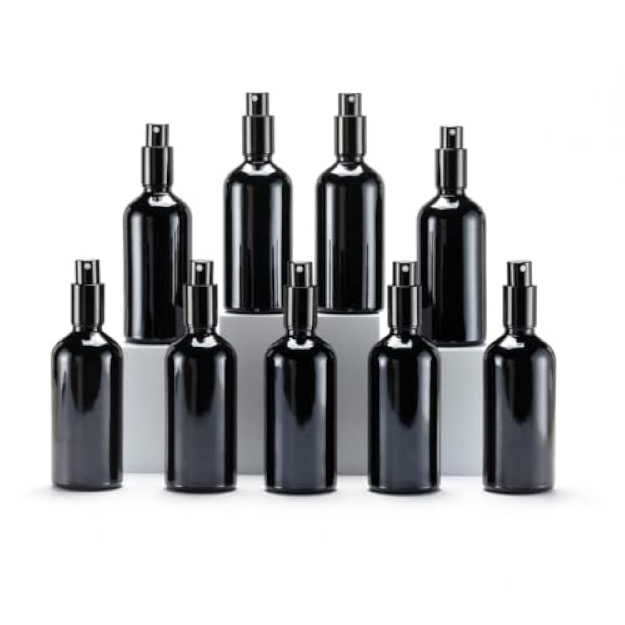 4oz Black Glass Spray Bottle for Essential Oil, Empty Small Spray Bottle