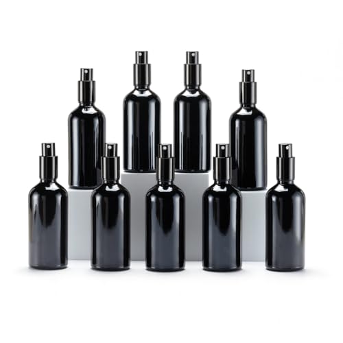 YIZHAO Negro Bote Spray Pulverizador Cristal 100ml, Pulverizador...