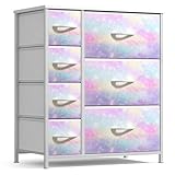 Sorbus Kids Dresser with 7 Drawers - Storage Chest Organizer Unit with Steel Frame, Wood Top & Handles...