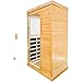 YJSPSSW Infrared Sauna Room Single Room – Premium Hemlock Wood Far-Infrared Sauna Cabin with Bluetooth Music, Ambient Lighting & Sole Control (120V, 1200W, 700×895×1565mm)