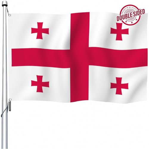 Drapeau de Géorgie 180x300cm grand drapeau extérieur double face