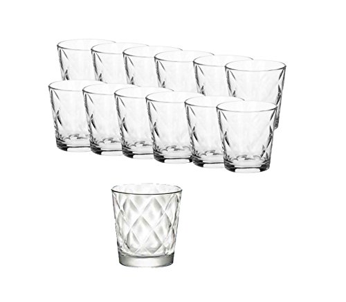 IRPot - Juego de 12 vasos de agua, transparentes, Bormioli Kaleido, cód. 128756