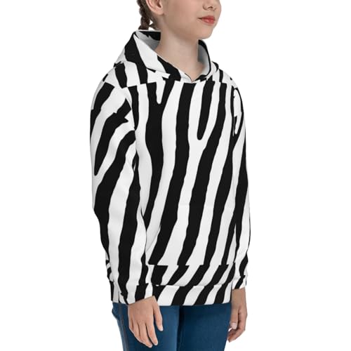 Zebra Kids Pullover Hoodies Boys Sweatshirts Girls Athletic Clothes with Pocket3