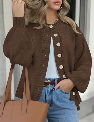 PRETTYGARDEN Women's 2025 Winter Cardigan Sweaters Trendy Chunky Knit Long Sleeve Button Up Casual Warm Fall Jackets Coats2