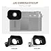 JJC Long Soft Rubber Eyecup Eyepiece for Fuji Fujifilm X Half XHalf Digital Camera, X Half Camera Eye Cup Extended Viewfinder Cover, Comfortable Silicone Material, Not Affect Screen Use, Silver Color