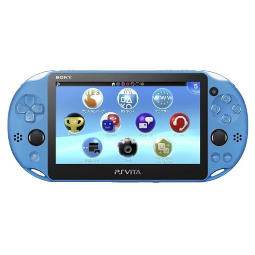 Image of SUPERNOVA HD Restored PS Vita 2000 Slim Gaming Console Aqua Blue Region Free [REFURBISHED]