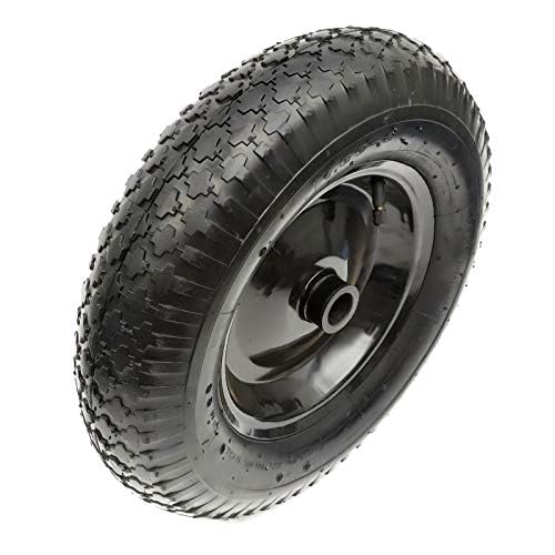 Wheel Pneumatic 4 Ply 15" Tyre 4.80/4.00-8 Includes Roller Bearings And Reducer Bushes To Fit 25mm Axle Fits Garden Trailer Trolley Maximum Load 210 kg