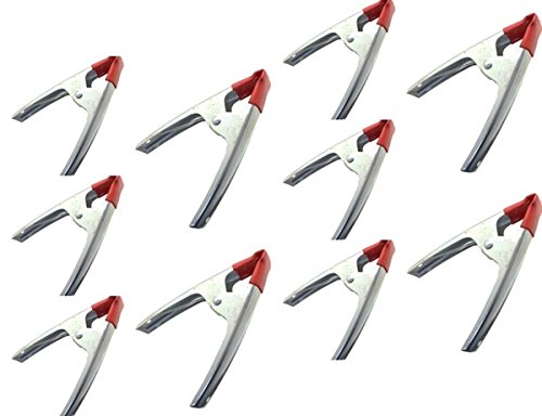 SET 10 PZ. MORSETTO PINZA A MOLLA 160 mm X FISSARE BLOCCARE IN ACCIAIO PUNTE PLASTIF