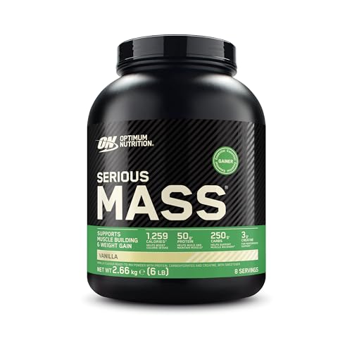 Optimum Nutrition Serious Mass 2025 Weight Gainer Pulver, Geschmack Vanille, 2.66kg, 8 Portionen Optimum Nutrition Serious Mass 2025 Weight Gainer Pulver, Geschmack Vanille, 2.66kg, 8 Portionen