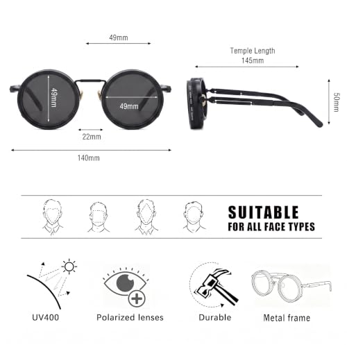 Image of OUANGANC sunglasses, 9 gears adjustable, men's sunglasses UV protection, metal frame, universal for street shooting & fishing