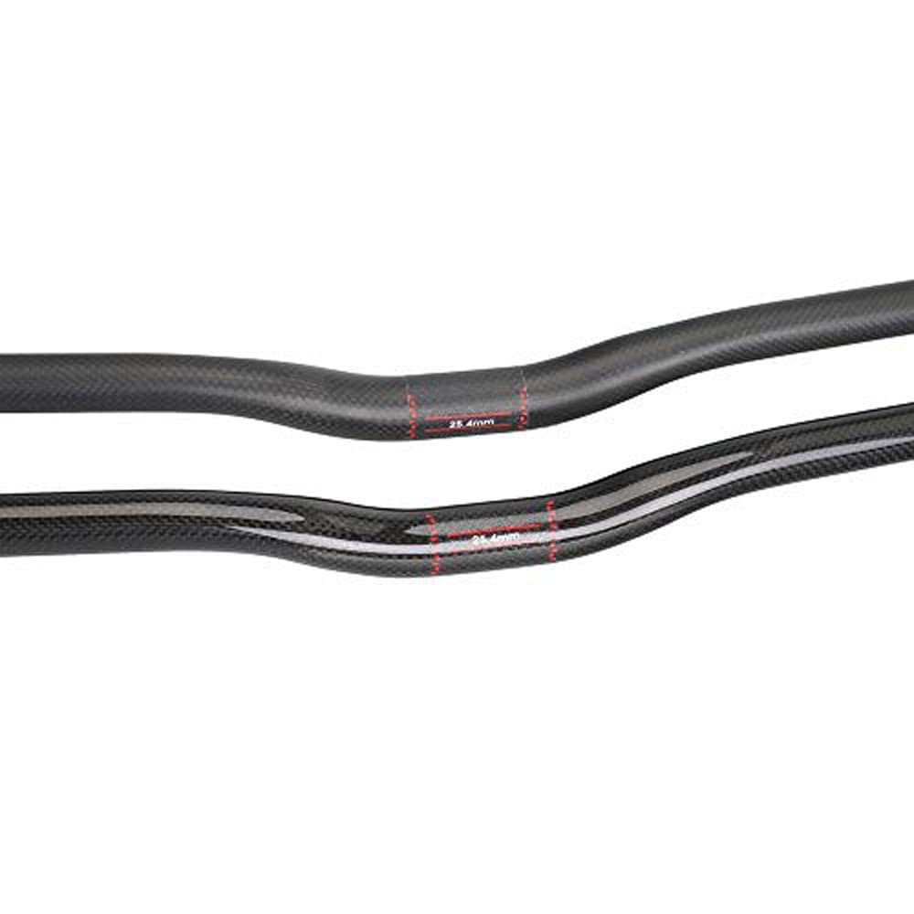 Alfa Pasca Guidon de VTT 25,4 mm Carbone Plat / Riser Guidon 3K Mate/Brillant 620/640/660/680/700 mm, No logo-3K glossy, Flat 25.4*680mm