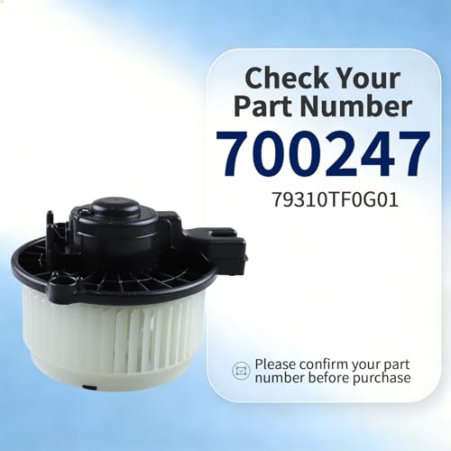 Image of HVAC Blower Motor with Fan - Compatible with Fit 2009-2014 - Front AC Heater Fan Assembly - Part Number 700247 79310TF0G01
