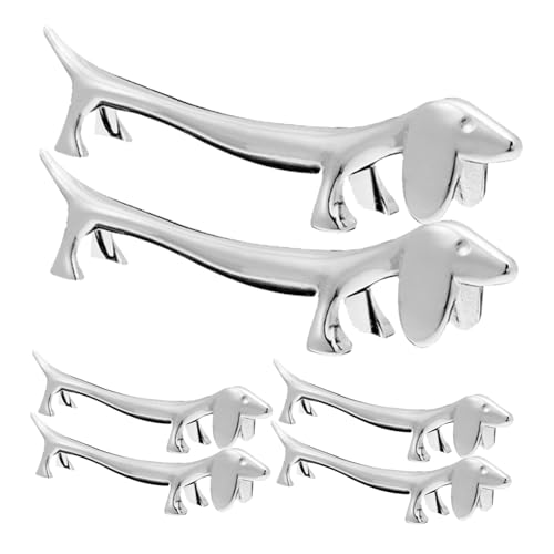 MUELODSIC 6個 属製小犬形箸置き 卓上用箸ベース カトラリーオーガナイザー 食卓装飾に