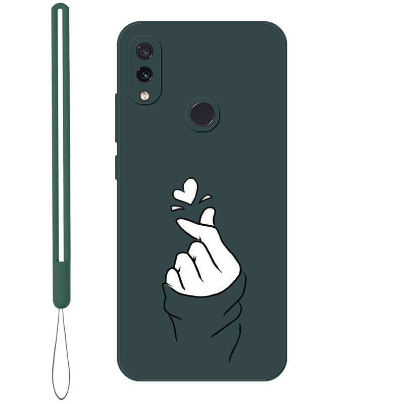 Catálogo de Walmart Xiaomi Redmi Note 7 Top 5. 41 KARTXITAI Funda Case Compatible con Xiaomi Redmi Note 7/Note 7 Pro Carcasa con Protección de Cámara,Suave TPU Dibujos Aesthetic,Mate Cubierta Movil Dedos con Corazones-Verde...