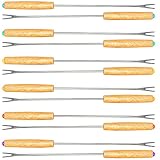 Rosenstein & Söhne Käsefondue Gabel: Fondue-Gabeln, 12er-Set...
