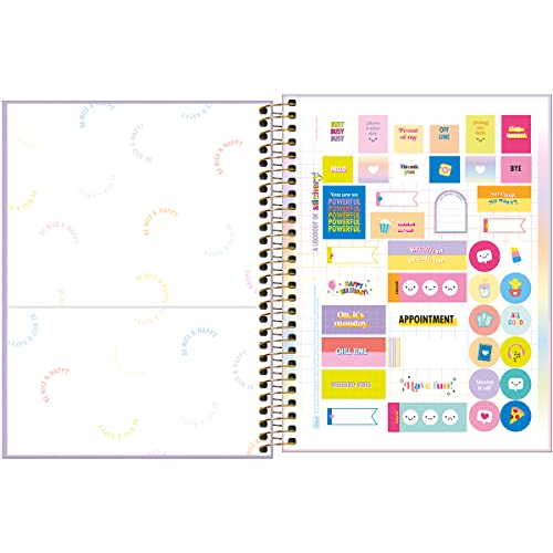 Tilibra - Caderno Capa Plástica, 80 Folhas, 1 Matéria, Multicor, Pacote de 1