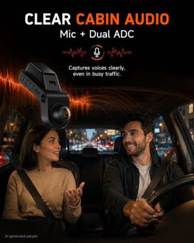 360° Dash Cam Front and Inside 4K+2.5K, 2 Channel Dashcam for Car - image 6