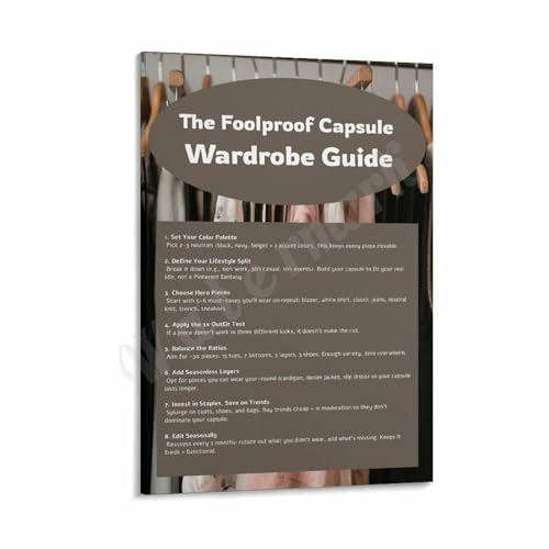 Foolproof Capsule Wardrobe Guide Poster Canvas Painting Posters And Prints
