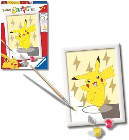 Ravensburger CreArt 5 Anni Junior: Divertenti Unicorni – Dipingere con i Numeri per Bambini 5+ Anni, Kit Pittura con 2 Tavole, Pennello Ergonomico e Colori Inclusi, 32 x 22 cm, Idee Regalo