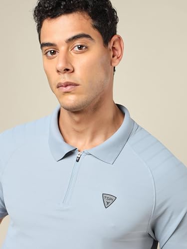 Image of TECHNOSPORT Men's Polyester Slim Fit Polo T-Shirt - (P691 P) Pack of 1
