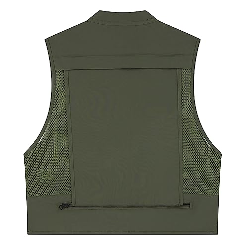 Ziker Colete feminino de malha respirável a céu aberto jornalista fotógrafo colete de pesca jaqueta