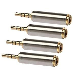 Baoblaze 4-weg 2,5 Mm Audiostekker naar 3,5 Mm Aansluiting Hoofdtelefoon Audio-omzetter Adapter Jackplug