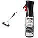 Weber Three-Sided Grill Brush Dreiseitige Grillbürste, 46 cm, Schwarz/Silber, 6278 & 17875 Grillrost-Reiniger, 300 ml, Nebelspray, löst Fett- und Speisereste, schwarz